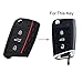 Berfea Key Cover Remote Key Fob Cover Case Silicone Protector Sleeve Holder Key Accessories Compatible with VW Volkswagen Polo Golf 7 Mk7 Tiguan Seat Skoda