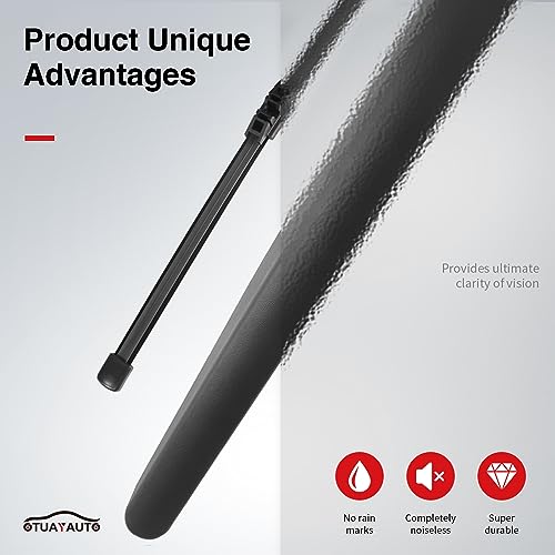 Otuayauto Replacement For Ford Escape 2013-2021, Ford Explorer 2011-2023, Rear Windshield Back Wiper Arm Blade Set Oem Bb5Z17526-C #TOP2