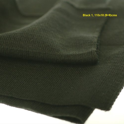 Knitted Waistband Rib Welt for Cuffs or Waist Band and Neck Band Ribs for Jackets, Bombers, or any Apparel Garments for Trimming. Stretch rib and resilient ribs. Basic colours, Black, Brown, Navy, Grey & Bright's, Cerise, Orange and Green.. 11 colours choices. Supplied as 2 Strips, Great Value!