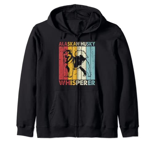 Dog Dad Mom Whisperer - Husky vintage de Alaska Sudadera con Capucha