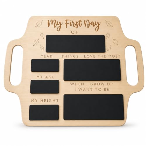 Portable Wooden Chalkboard Sign with Handle First Day of School Board for Party Decor Memo Message Board Notice Boards Kitchen Chalkboard First Day of Nursery for Students Gifts