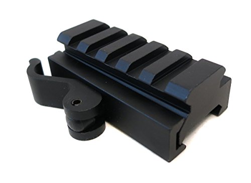 BigTron 5 Slot 0.5x2.5 pulgadas táctico bajo perfil QD Riser - Quick Release Picatinny Rail Riser se adapta a 20 mm rieles para láser rojo, el alcance y Optiocs Cover