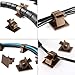 50 Brown Clips Viaky Self Adhesive Backed Nylon Wire Adjustable Cable Clips Adhesive Cable Management Drop Wire Holder