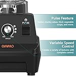 OMMO Blender 1800W, Professional High Speed Countertop Blender with Durable Stainless Steel Blades, 60oz BPA Free Blender for Shakes and Smoothies, Nuts, Ice and Fruits, Dishwasher Safe - Image 3