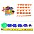 Mosaic Tiles - Ceramic Circular Bulk Mosaic Tile Assortment - 1.5x1.5 cm Mixed Colors Glass Tile - 42pcs/100g Craft and Backsplash Tile (Circular Mix)
