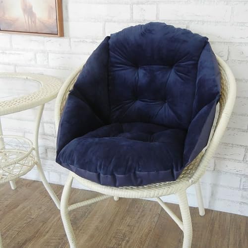 Coussin de chaise doux contre le mal de dos au bureau bleu 55x45cm - 3