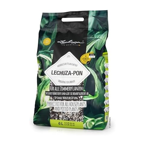 Lechuza 19561 PON Mineral Plant Substrate Potting Mix for Indoor Gardening, 6 Liter Bag, Grey Cover