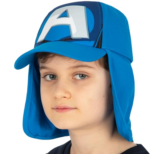 Marvel Boys Hat with Visor | Captain America Kids Cap | Summer Captain America Hat for Boys | One Size | Blue4
