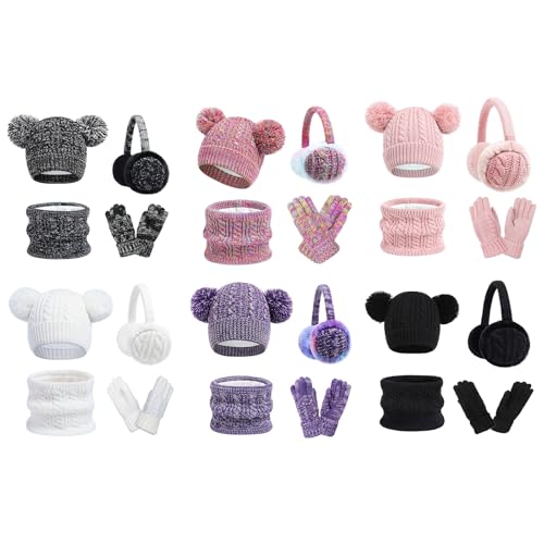 Regalo para diversión al aire libre infantil juego de gorro y bufanda 7
