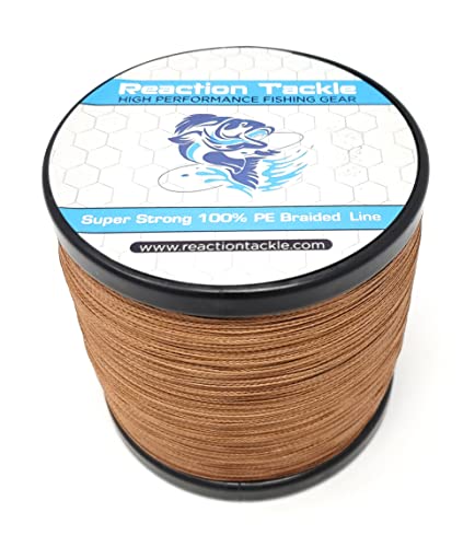Reaction Tackle Colorfast Braid Line Timber Brown 40Lb 300Yd