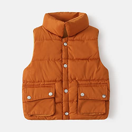 Kids Boys Girls Sleeveless Puffer Jacket Windproof Vest Zipper Thicken Warm Outerwear Winter Padded Waistcoat Vest2
