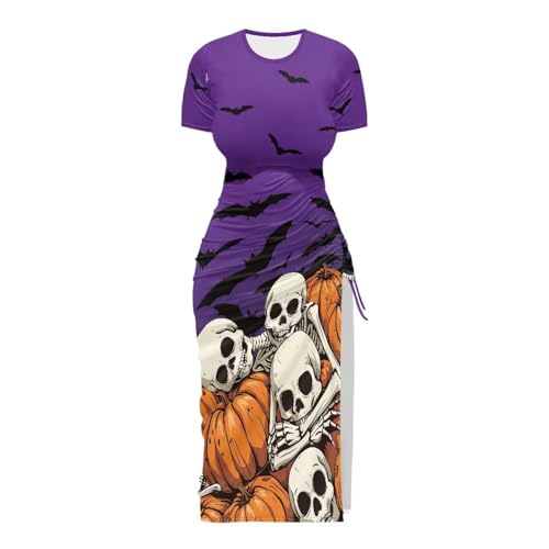 Image of Short Sleeve Dress for Women,Sexy Bodycon Dress,Plus Size Slit Dress,String Design s-4xl