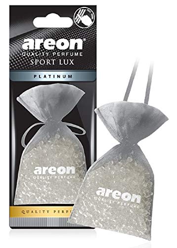 AREON Pearls Lux I Car & Home Air Freshener I Quality Perfume I Platinum (Pack of 3)