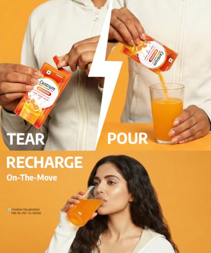 Buy Centrum Recharge: Tasty Orange Flavoured Powder Drink Mix | No Added Sugar| Instant Energy & Hydration | 13 Vitamins & Minerals | Boosts Immunity | Vitamin B, C, Zinc, Magnesium | Pack of 36 sachets Online at Low Prices in India - Amazon.in - Image 7