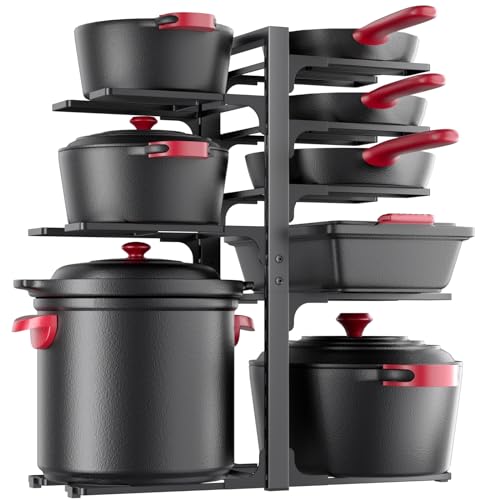 MUDEELA 8-Tier Under-Cabinet Pot and Pan Organizer