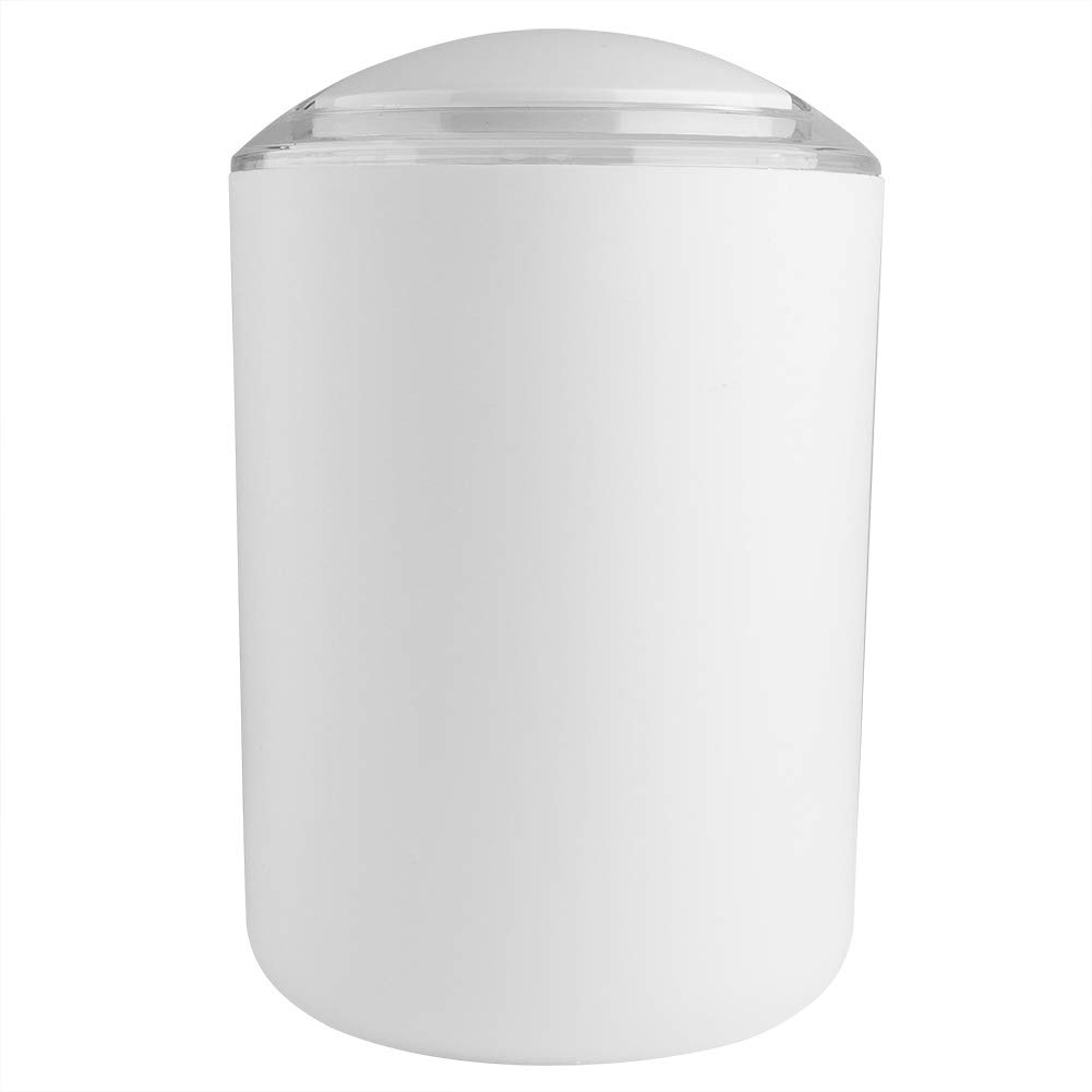 6 unids/Set de Accesorios de baño, Soporte para Cepillo de Dientes, Bote de Basura, dispensador de jabón, Taza de Enjuague, jabonera, portaescobillas de Inodoro(Blanco)