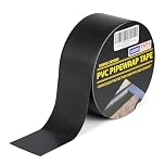 ADHES Strong Duct Tape Heavy Duty Adhesive Black Duct Tape Corrosion Protection Pipe Tape, PVC Waterproof, Metal & Electrical Piping, Outdoor Insulation, 2 Inch X 36 Yds
