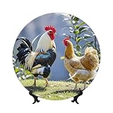 Cadeau idéal : nos assiettes décoratives en céramique avec support décorent parfaitement votre maison peuvent correspondre et créer différents styles, elles sont parfaites comme cadeau d'anniversaire, de mariage, d'Halloween ou de Noël pour vos amis et votre famille.