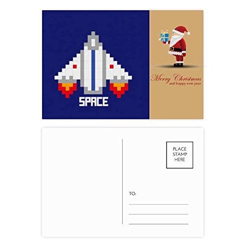 Cartes postales univers pixel Père Noël : le cadeau idéal pour accompagner vos paquets de fêtes