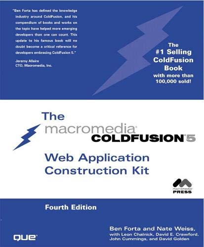 Coldfusion 5 Web Application Construction Kit Coldfusion 5 Web Application Construction Kit