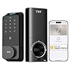 Smart Door Lock with Apple Home Ecosystem Fingerprint Keyless Entry Door Lock Safety Keypad Deadbolt with Code, Built-in Wi-Fi, IP65, Supports Apple Homekit, Alexa, Google for Front Door or Back
