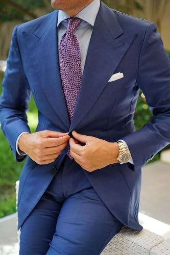 Image of OTAA Floral Necktie Casual Ties for Men - Perfect Neck Tie for Groomsmen Wedding Ties or Formal Occasions