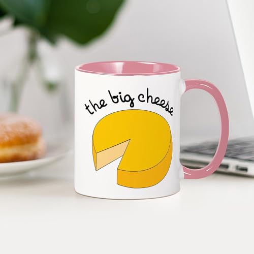 Taza de cerámica 11 oz blanco y rosa interior miniatura 4