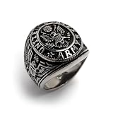 [silver KYASYA]ステンレス カレッジリング シルバー silver 燻し風加工 イーグル ワイド ごつめ メンズ 指輪 金属アレルギー対応 男性(シルバー、26号)