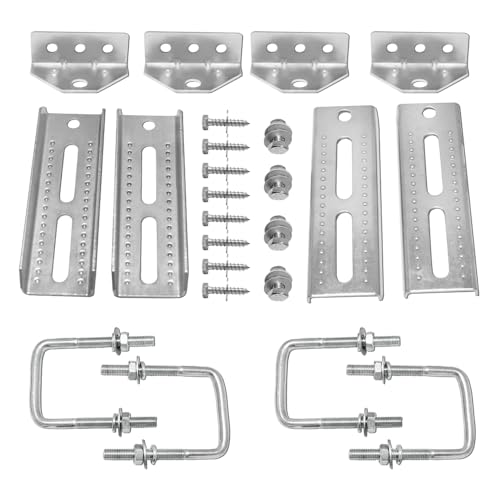 8' Boat Trailer Bunk Brackets Galvanized Swivel Top Bunk Bracket Kit for 1.5' x 3', 2' x 3', 3' x 3'...