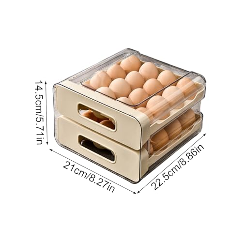 Soporte para huevos para nevera tipo cajón grande que optimiza el espacio de tu cocina 5