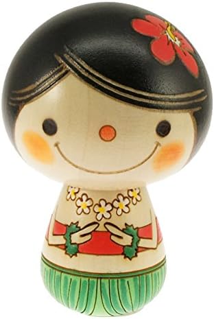 Usaburo no Mago Sosaku Kokeshi Doll Hula Girl No.65 Made in Japan