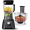 Oster Blender and Food Processor Combo with 3 Settings for Smoothies Shakes and Food Chopping 3 Speed Texture Select Settings Pro Blender with Tritan Jar Attachment Metallic Gray