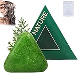 Nature Triangle Shampoo Bar, Nature SevenGreen Seifenshampoo, festes Shampoo auf pflanzlicher Basis,...