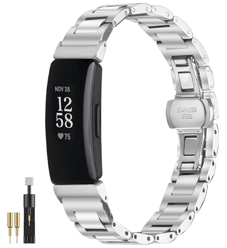 Correa de acero inoxidable para Fitbit Inspire 2 miniatura 1