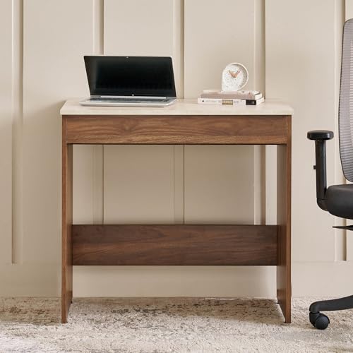 Image of Home Centre | Addison Compact Study Desk | Engineered Wood | Brown | 1 Year Warranty