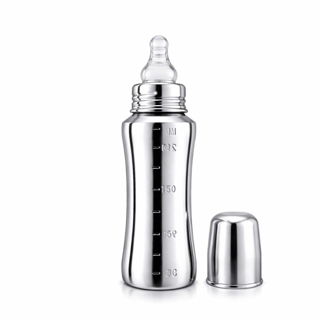 RB POINT(240 Ml,Pack Of 1 Milk Bottle)Stainless Steel Baby Feeding Bottle,Milk Feeding,Water Feeding 240 Ml Easy To Hold Bottle For Kids Babies Light Weight-image-15