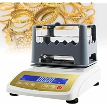 Gold Purity Tester Digital Electronic Density Meter Gold Density Meter Authenticity Testing Machine for Gold, Silver, K Gold with LCD Display,300K