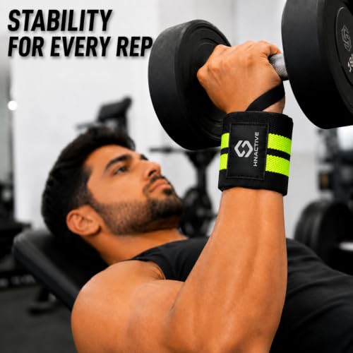 Image of Wrist Band For Gym Workout Wrist Support For Gym Straps For Men Hand Band Strap For Man Wrists Supporter Wrap For Man Workout Accessories For Women And Men 3 mm Thickness (Green)