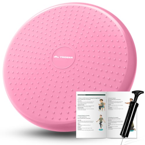Image of Trideer Wobble Cushion Core Balance Disc, Flexible Seating for Classroom Elementary, Wiggle Seat for Sensory Kids, Balance Pad with Inflation Pump