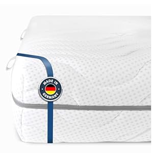 BMM Matelas Comfort 19 de Taille 120×190 cm, degré de fermeté H4 Extra Ferme/Matelas en Mousse Froide certifié Öko-Tex/Matelas orthopédique à 7 Zones, Hauteur 19 cm/Matelas fabriqué en Allemagne