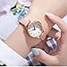 BESTKANG Women's Fashion Leather Strap Watch Easy - Read Dial Casual Quartz Wristwatch Waterproof Watch Women's Small Wrist Watch (Pink)