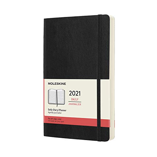 Moleskine 12 Month 2021 Daily Planner, Soft Cover, Large (5" x 8.25