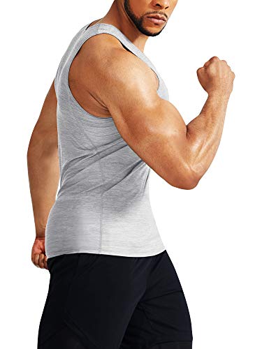 Image of NELEUS Men's 3 Pack Athletic Compression Under Base Layer Sport Tank Top
