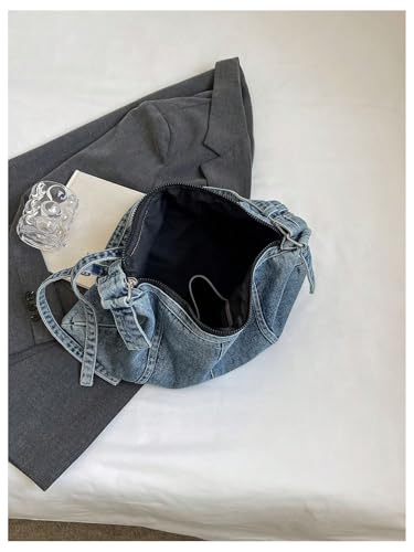 SweatyRocks Women's Denim Hobo Shoulder Bags Adjustable Strap Crossbody Bag Jean Purses4
