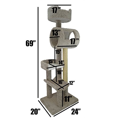 Árbol de actividad para gato grande neutral miniatura 3