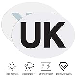 Onarway UK Car Stickers for Europe, 2 Electrostatic Oval UK Stickers and 2 Self-adhesive Oval UK Stickers for Cars, Vans, Trucks, No Melting No Blow off No Scratching, for Driving in Europe - Image 5