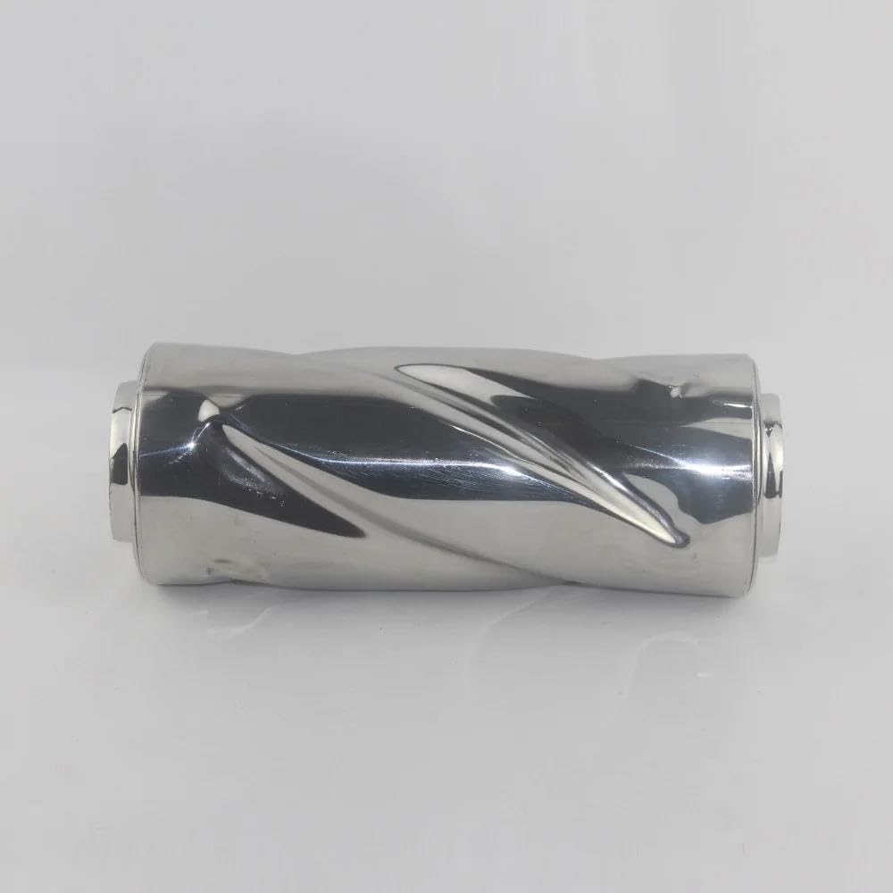 Escape Tubo De Silenciador Tubo De Escape Universal Modificado Acero Inoxidable Con Silenciador En Espiral Para Coche El Tambor Tail Pipe TuberíA De Escape(63mm)