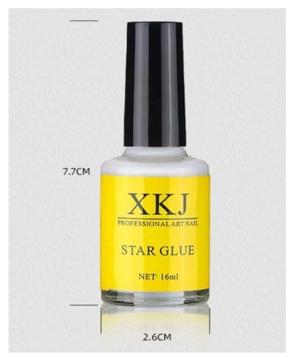 Star Glue,Nail Art Glue, for Foil Sticker Nail Transfer Tips Decorations Adhesive White 16 ML/Bottles 1