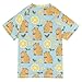 ALAZA Kids Rash Guard Boys Toddler Swim Shirts Short Sleeve Capybara Lemon UPF 50+ 3T