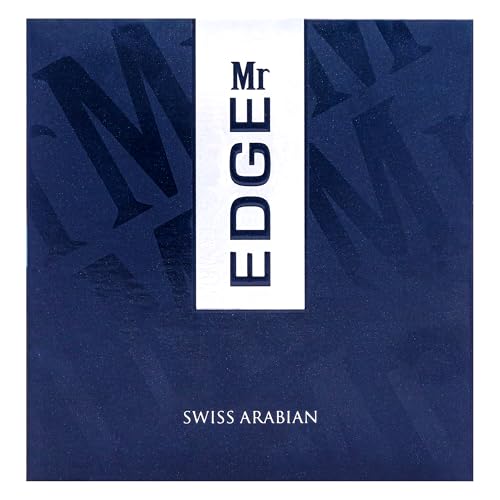 Swiss Arabian Mr EDGE - Luxury Products From Dubai - Long Lasting, Addictive Personal EDP Spray Fragrance - Seductive Signature Aroma - 3.4 Oz